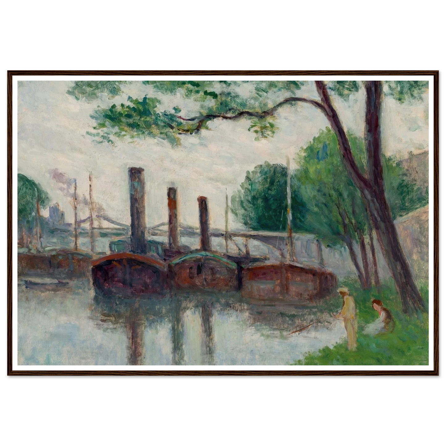 Les bords de la Seine près de la Roche-Guyon (1935) Art Print | Maximilien Luce-Quipham Collections