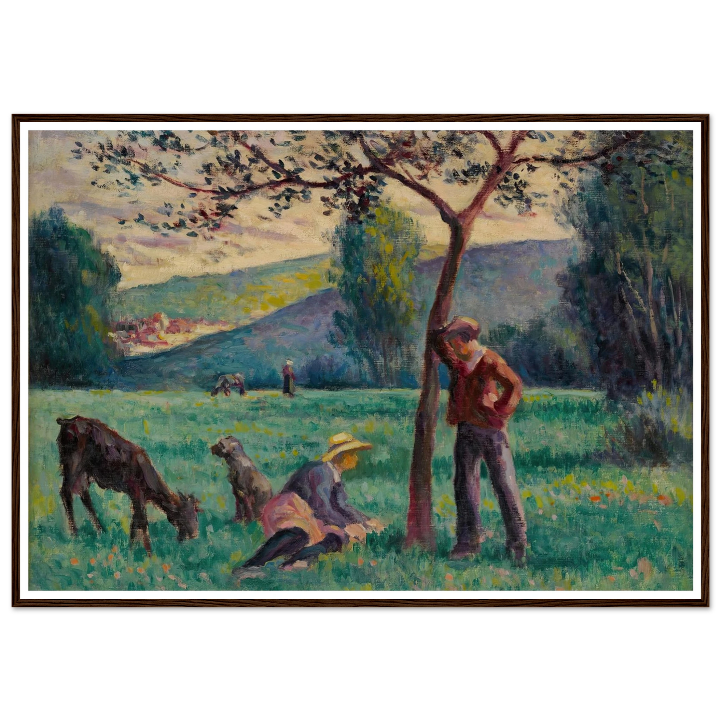 Bessy-cur-Cure, paysage au pommier Art Print | Maximilien Luce-Quipham Collections