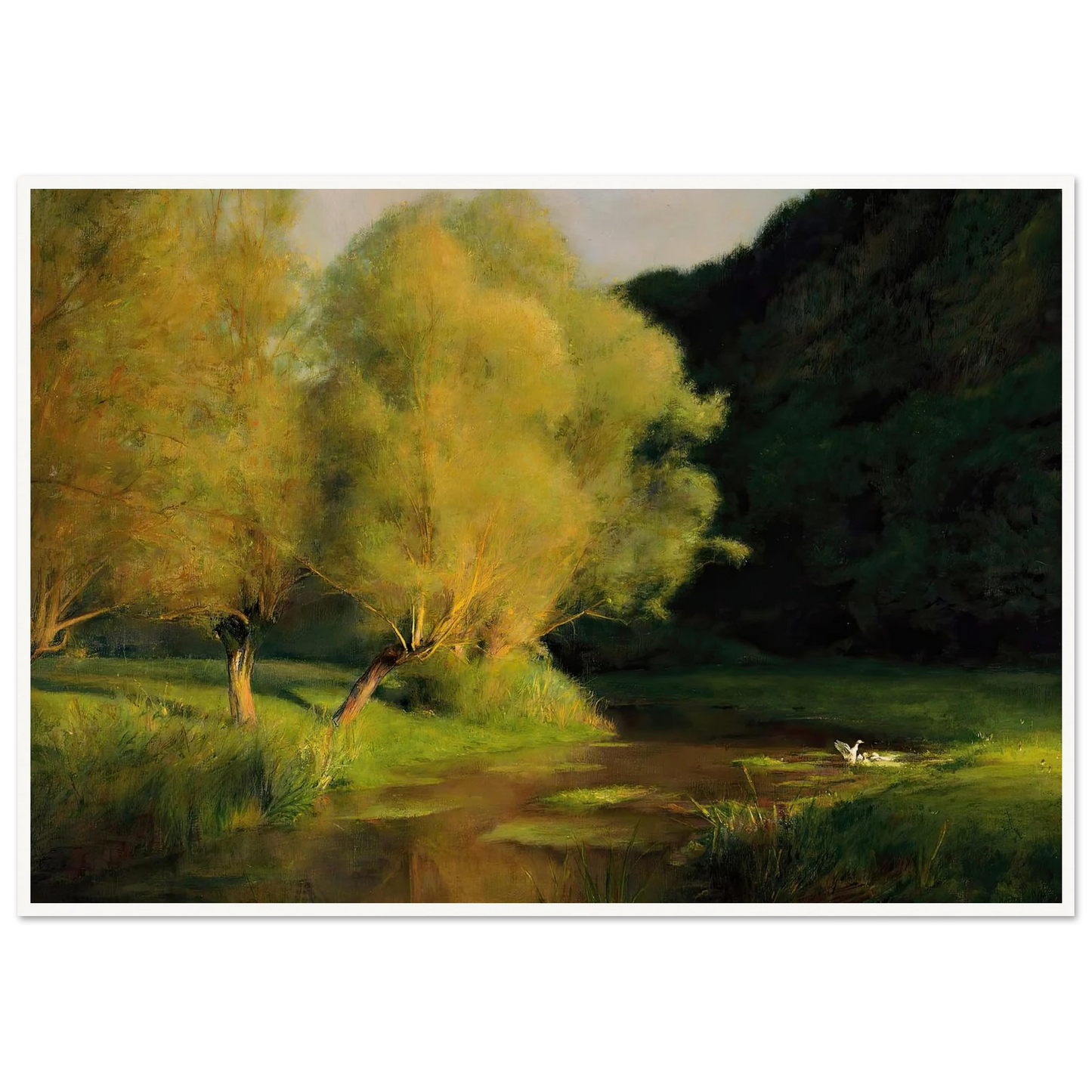 Willows by a Stream (1908) Art Print | Pascal Adolphe Jean Dagnan Bouveret-Quipham Collections