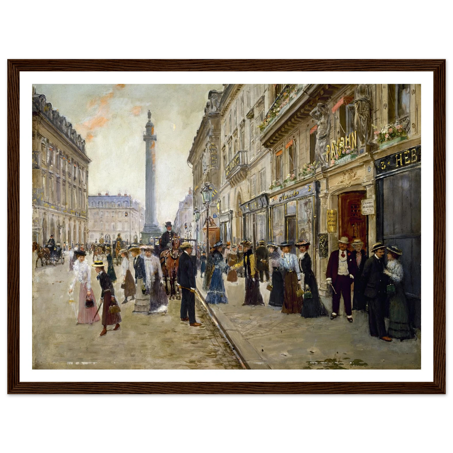 Sortie des ouvrières de la maison Paquin (1900) Art Print | Jean Beraud-Quipham Collections