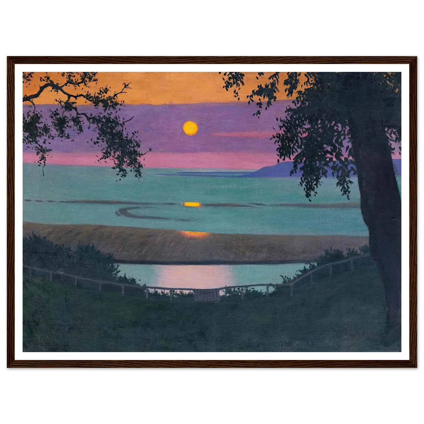 Sunset At Grace, Orange And Violet Sky (1918) Art Print | Felix Vallotton-Quipham Collections