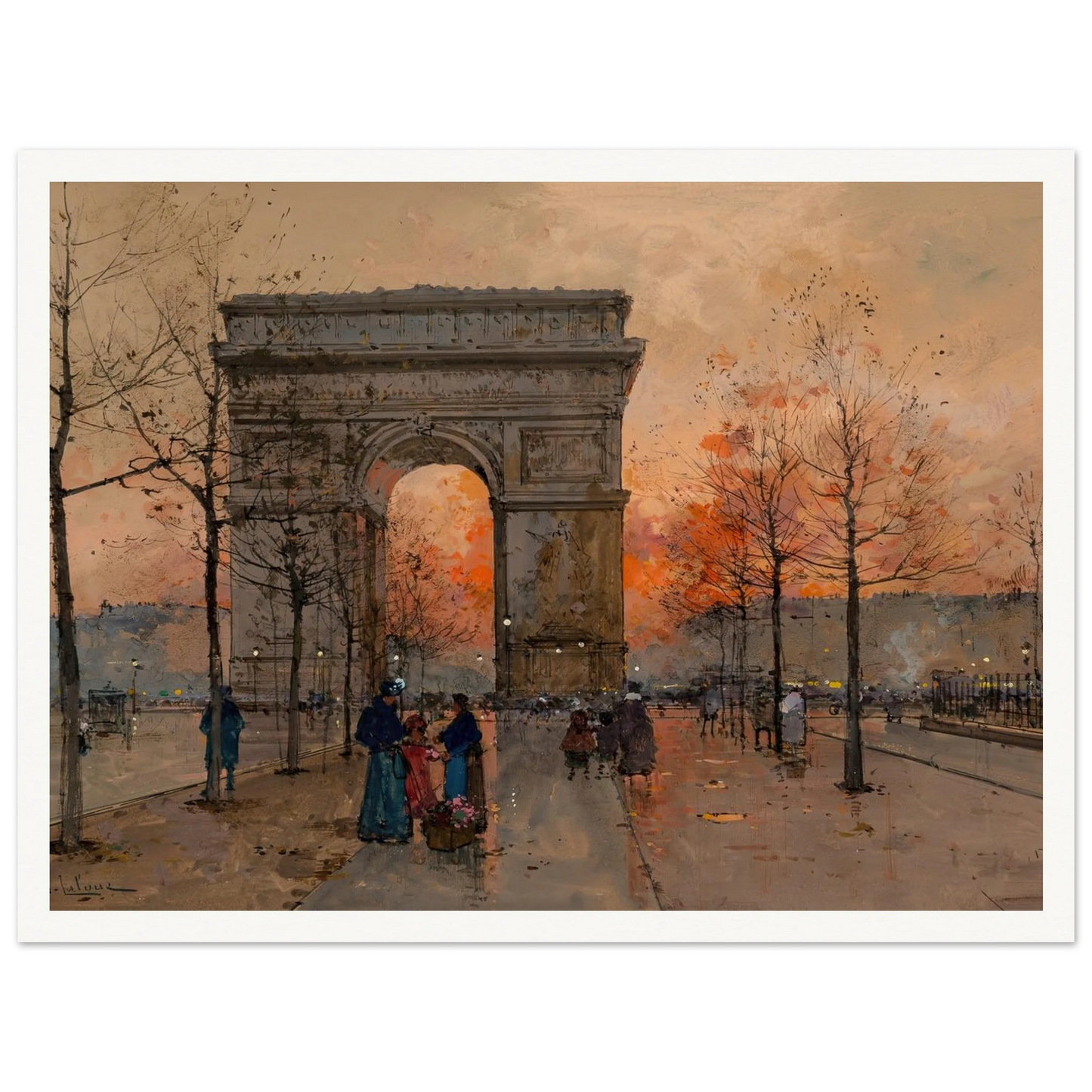 L’Arc de Triomphe, Place de l’Étoile Art Print | Eugene Galien Laloue-Quipham Collections