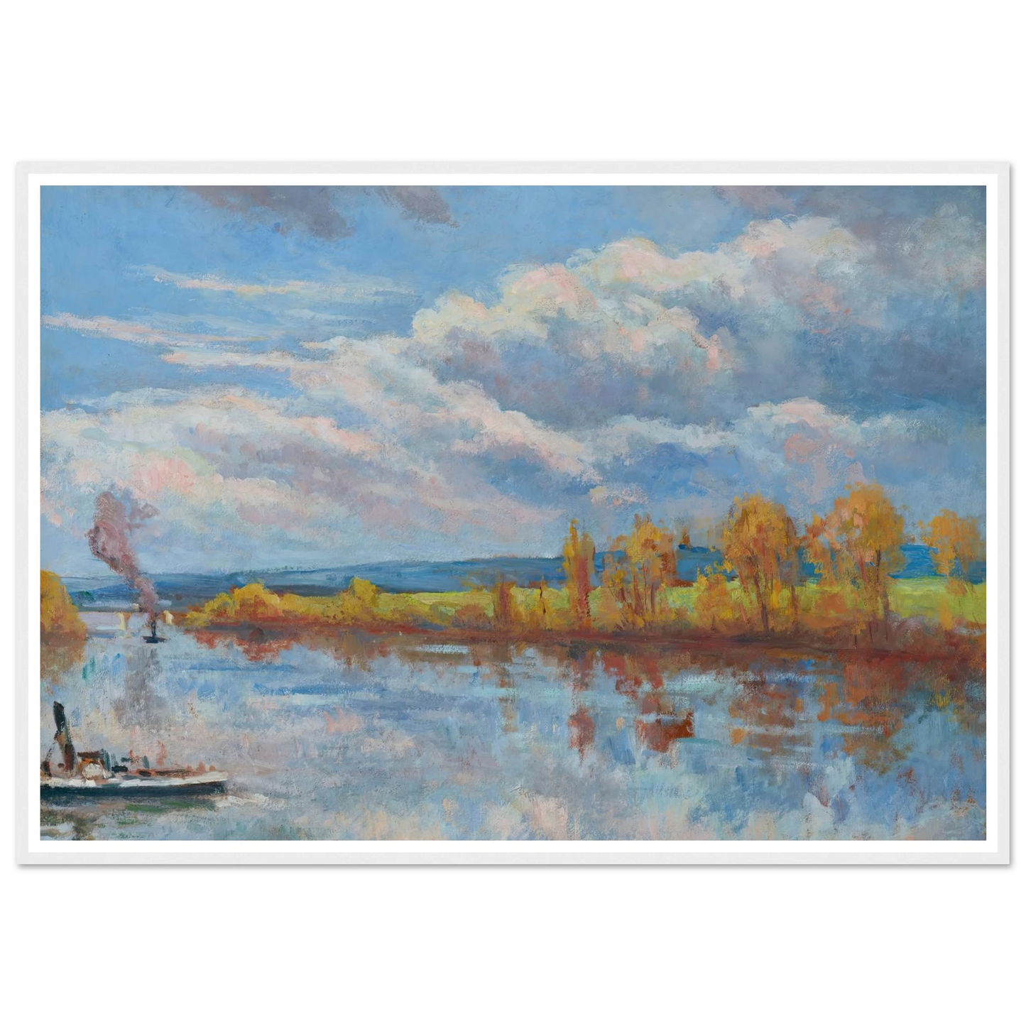 Bords de Seine à Guernes Art Print | Maximilien Luce-Quipham Collections