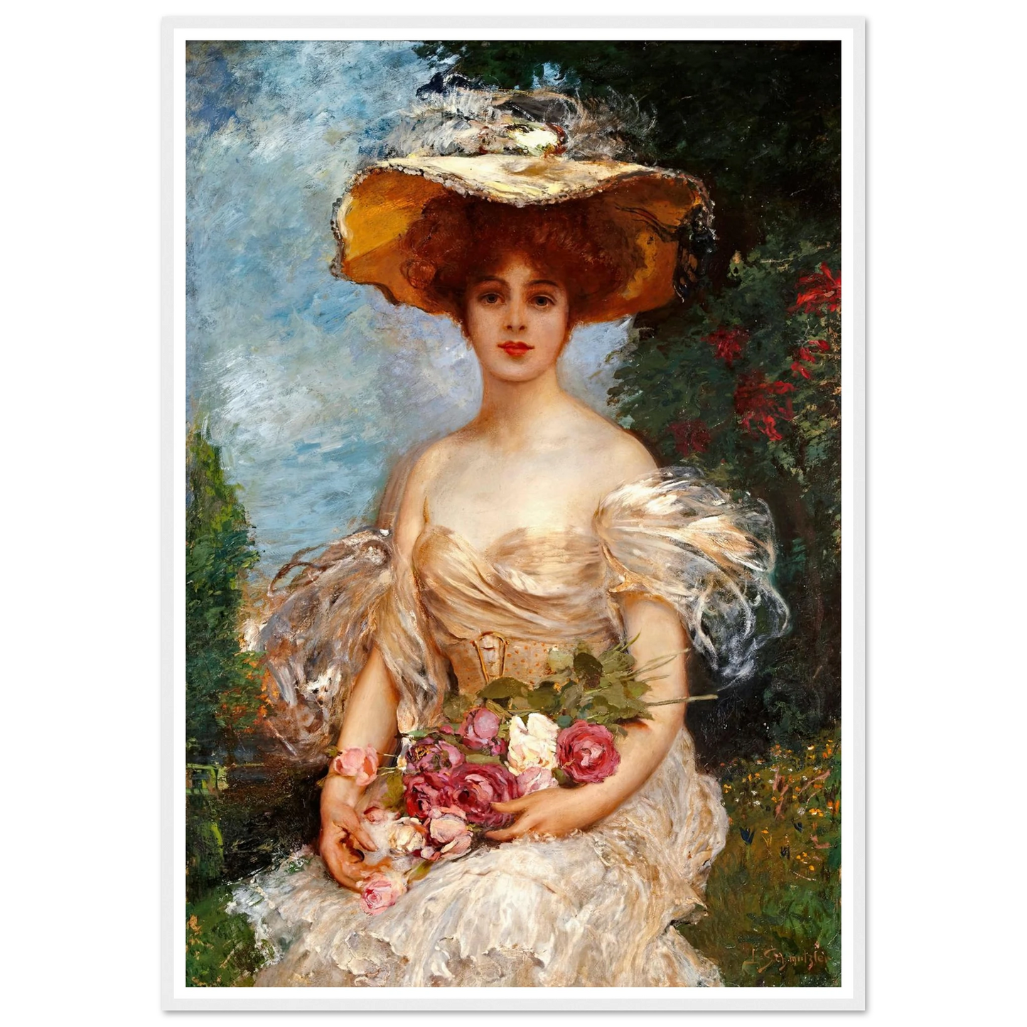 A portrait of an elegant woman Art Print | Leopold Schmutzler-Quipham Collections