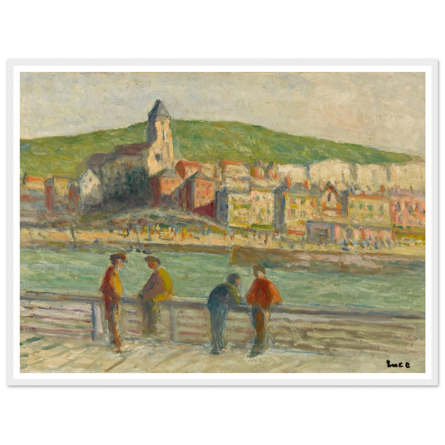 Le treport, sur le quai (circa 1934) Art Print | Maximilien Luce-Quipham Collections