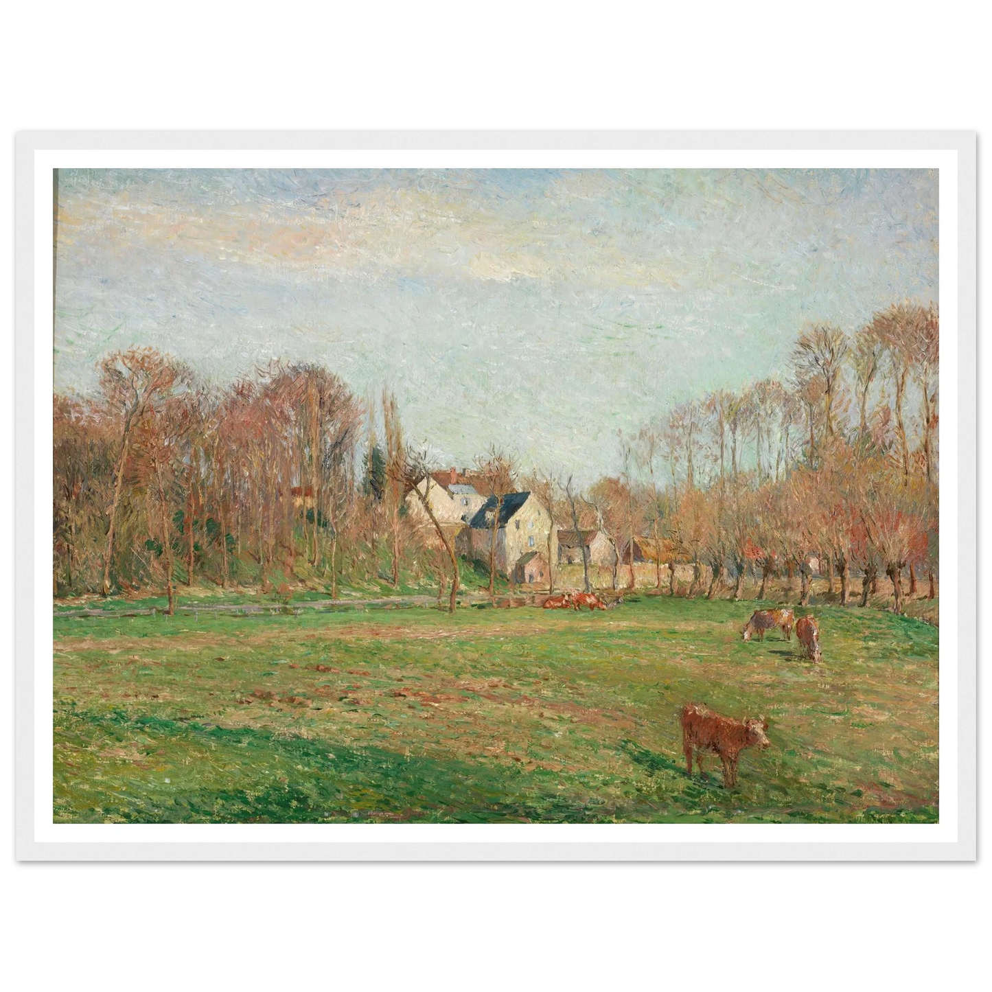 Field and Mill at Osny (1884) Art Print | Camille Pissarro-Quipham Collections