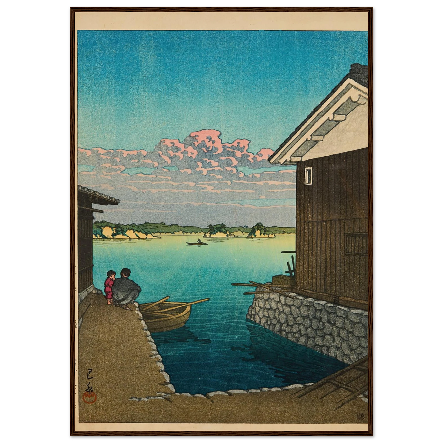 Hizen Yobuko no asa (Morning in Yobuko, Hizen) (1948) Art Print | Kawase Hasui-Quipham Collections