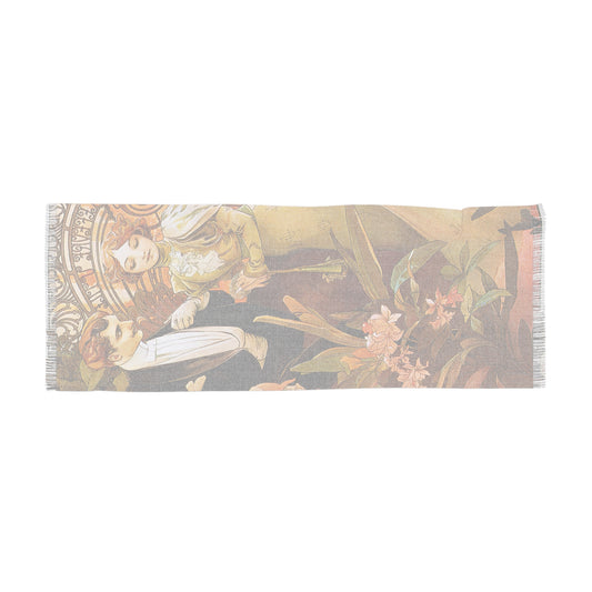 Flirt | Alphonse Mucha Scarf – Art Nouveau Scarf-Quipham Collections