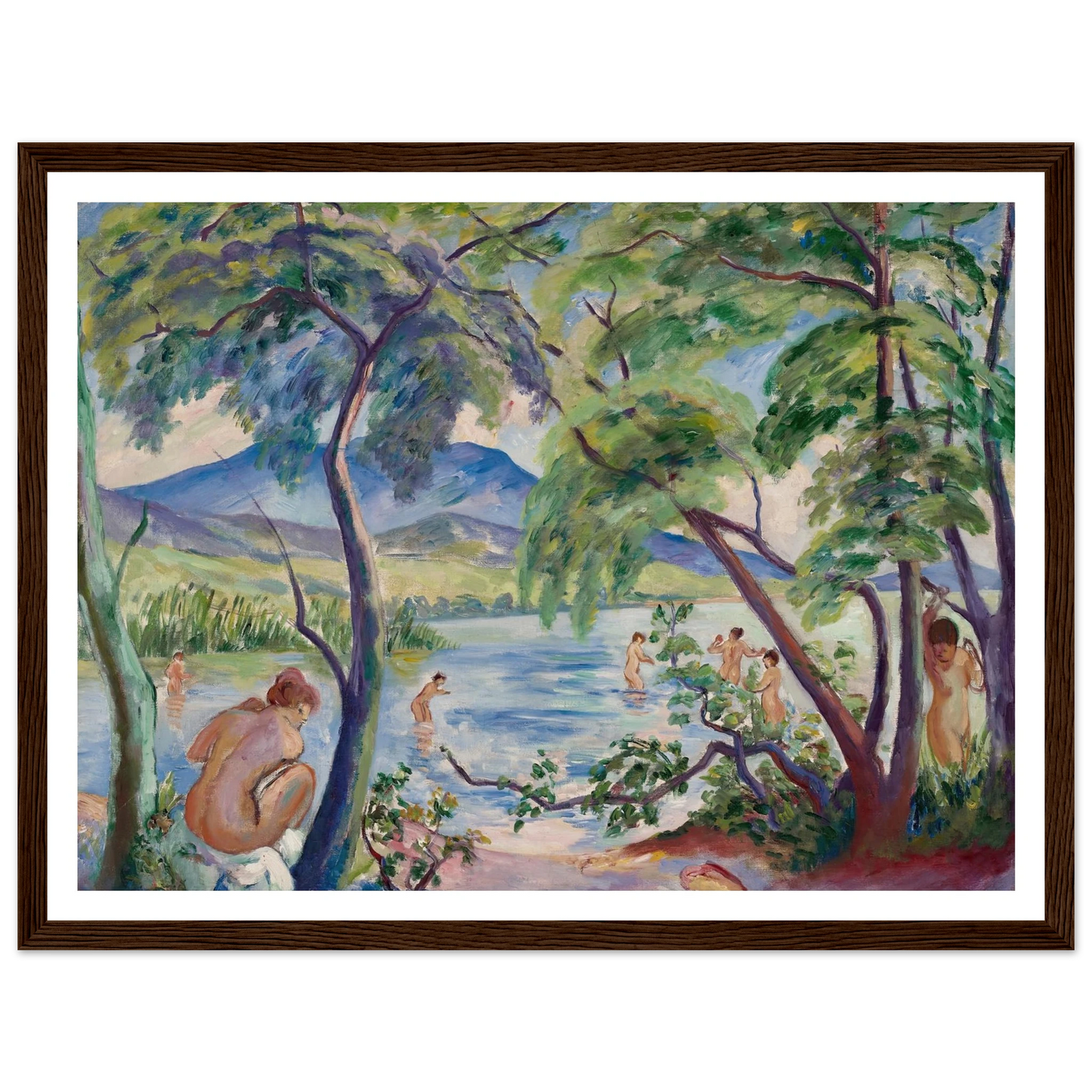Paysage aux baigneuses, Colombier (1917) Art Print | Henri Manguin-Quipham Collections