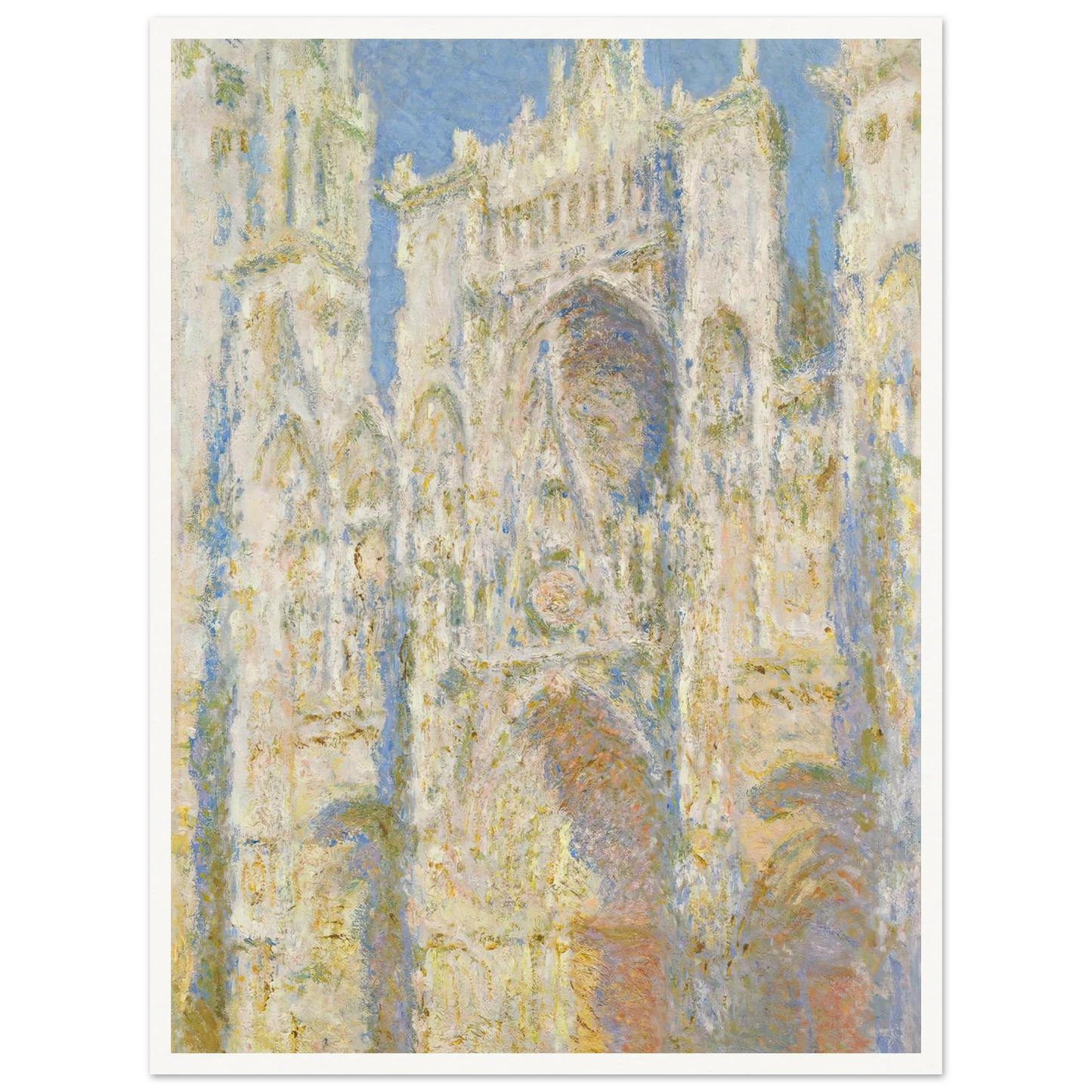 Rouen Cathedral, West Façade, Sunlight (1894) Art Print | Claude Monet-Quipham Collections