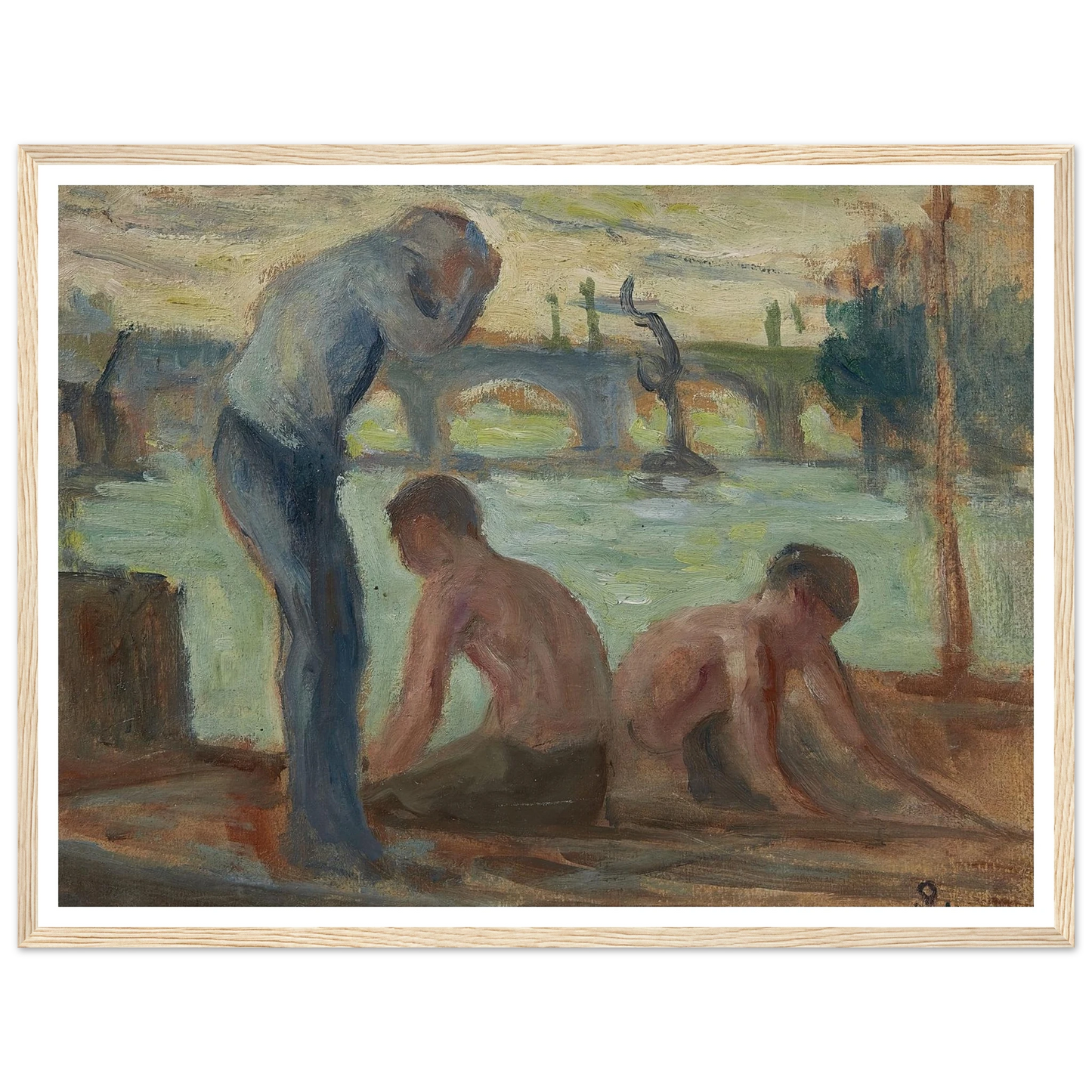 Personnages en bord de Seine Art Print | Maximilien Luce-Quipham Collections