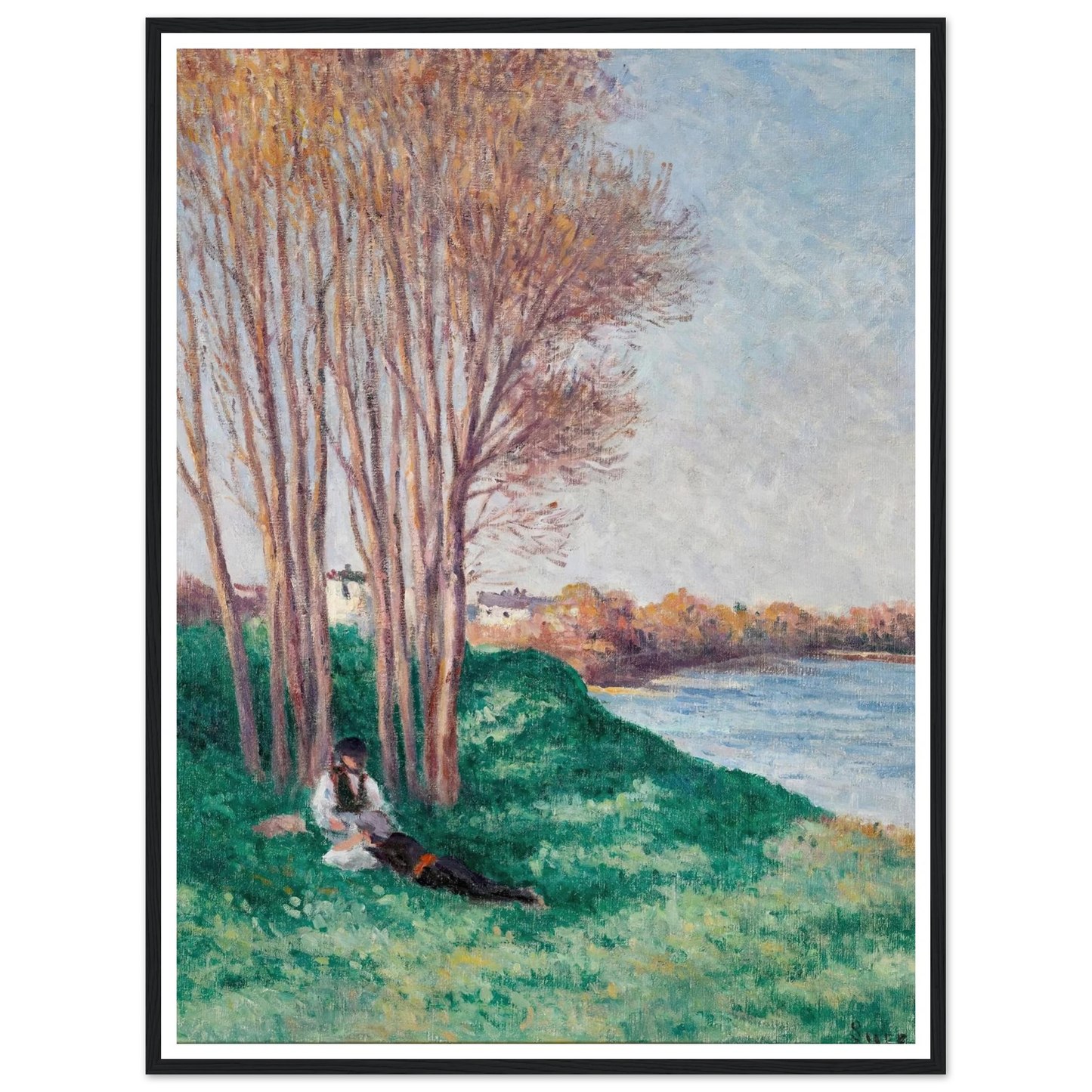 Le Repos sur les Bords de la Loire à Saint-Ay (circa 1910-12) Art Print | Maximilien Luce-Quipham Collections