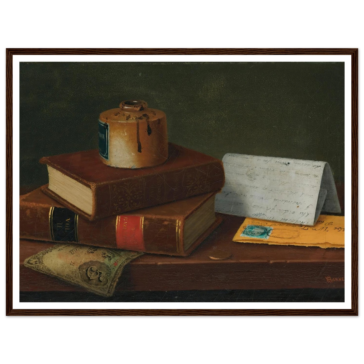 Still Life With Letter To Mr. William Taggart, Esq. (1878) Art Print | William Michael Harnett-Quipham Collections
