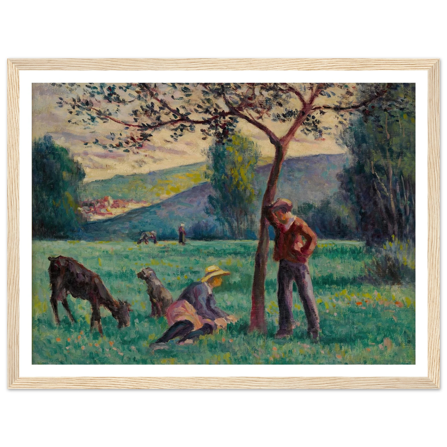 Bessy-cur-Cure, paysage au pommier Art Print | Maximilien Luce-Quipham Collections
