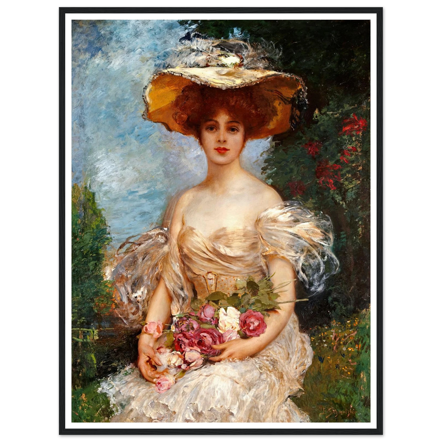 A portrait of an elegant woman Art Print | Leopold Schmutzler-Quipham Collections