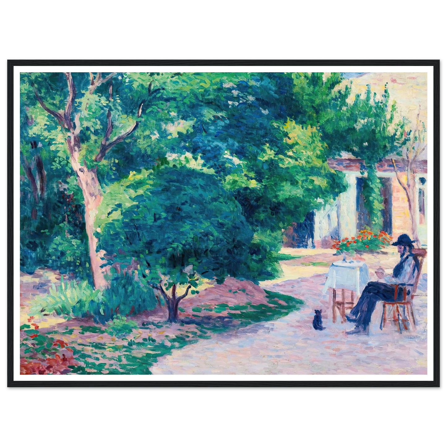 Paris, Le Jardin D’alexandre Charpentier Au Hameau Boileau (circa 1900) Art Print | Maximilien Luce-Quipham Collections