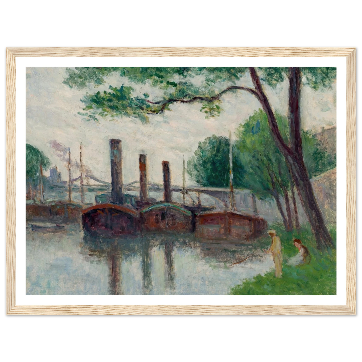 Les bords de la Seine près de la Roche-Guyon (1935) Art Print | Maximilien Luce-Quipham Collections