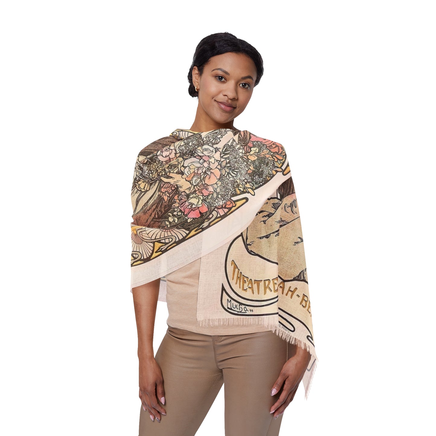 Brightness of Day | Alphonse Mucha Scarf – Art Nouveau Scarf-Quipham Collections
