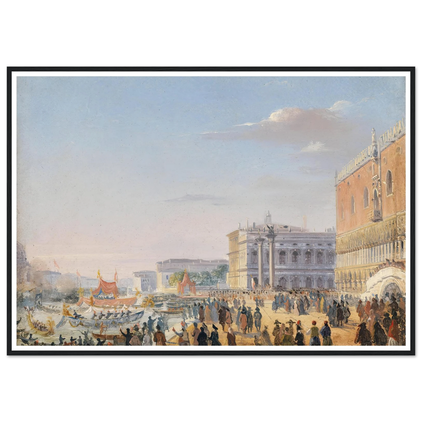 Ankunft Franz Joseph und Elisabeth in Venedig Art Print | Ippolito Caffi-Quipham Collections