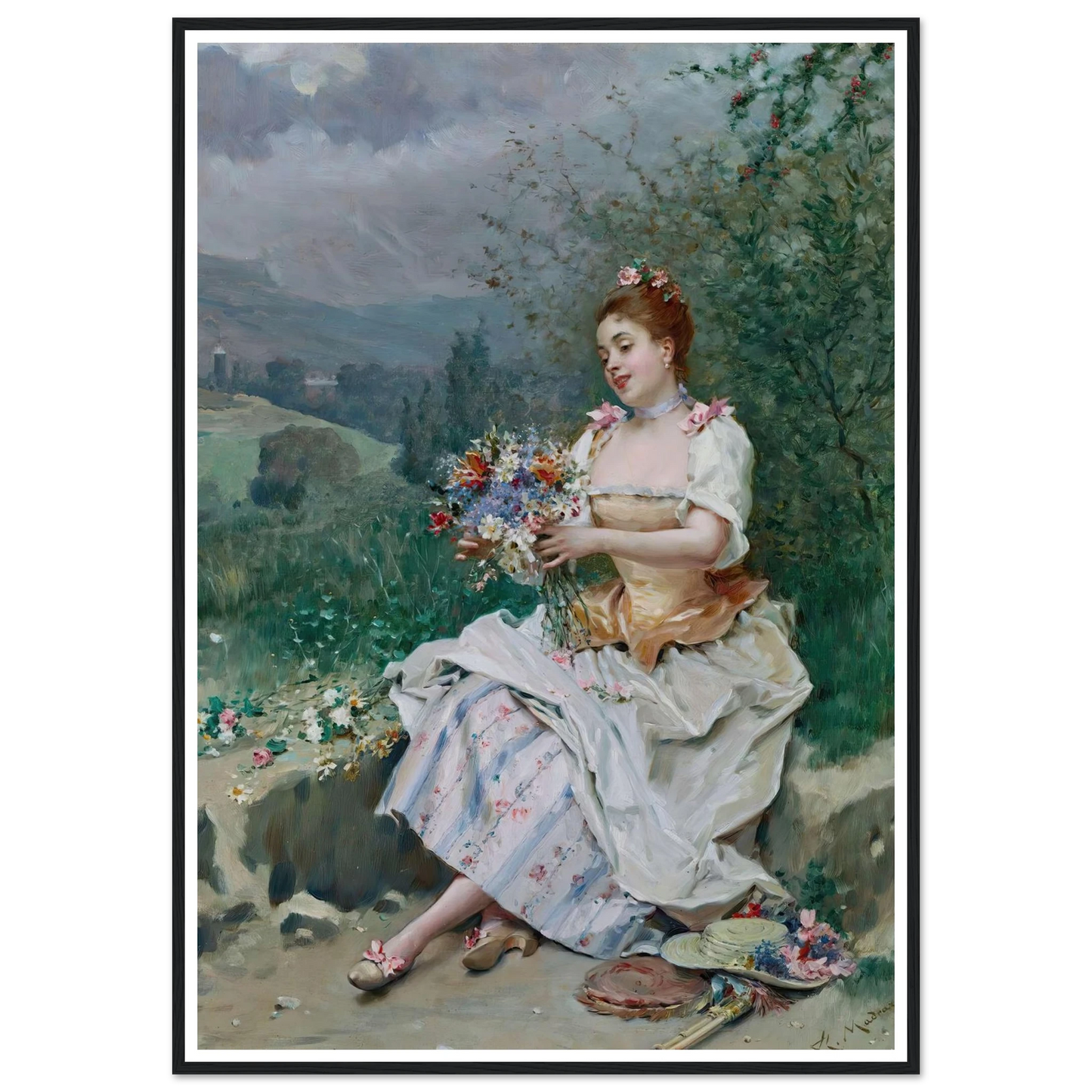 El bouquet de flores Art Print | Raimundo de Madrazo y Garreta-Quipham Collections