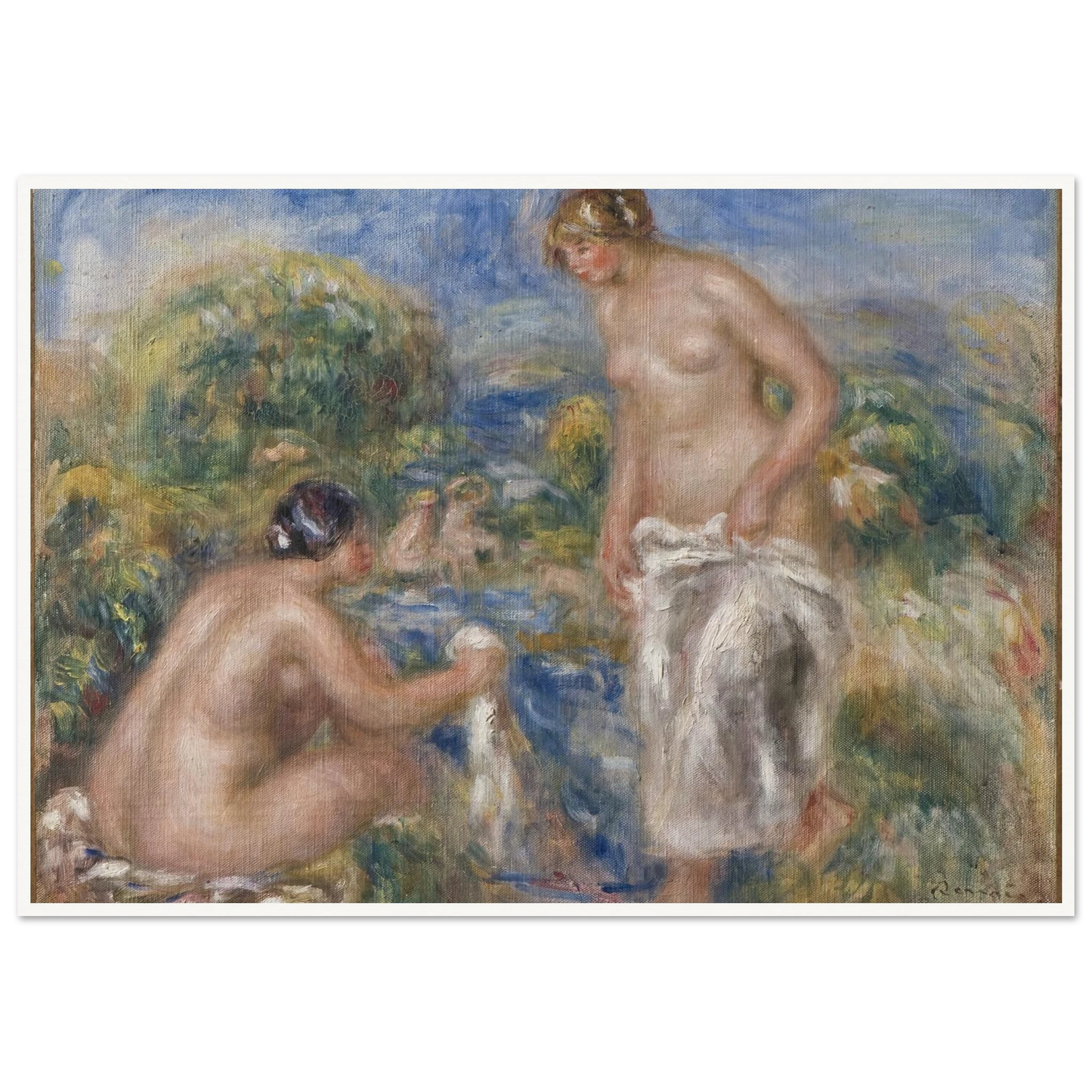 Bathing Women Art Print | Pierre Auguste Renoir-Quipham Collections