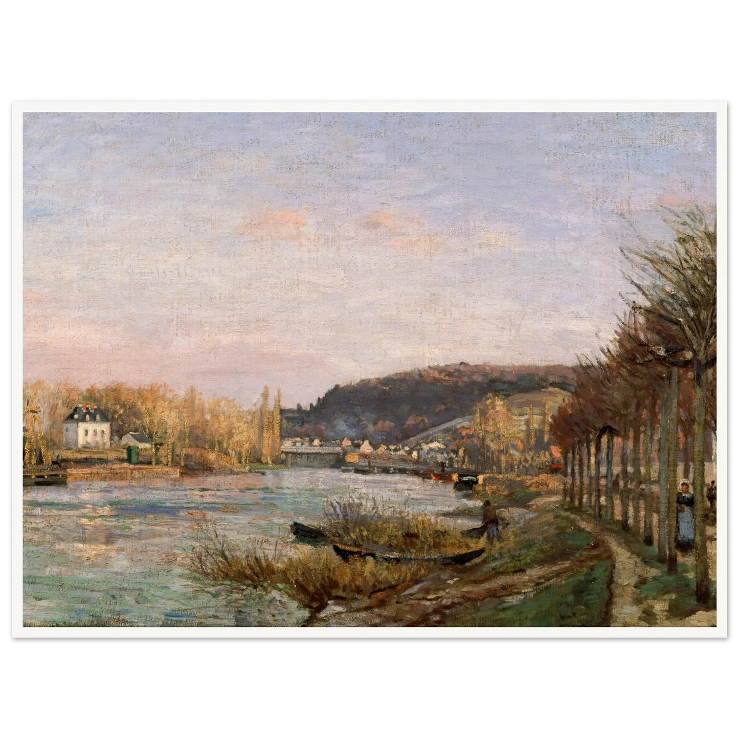 The Seine at Bougival (1870) Art Print | Camille Pissarro-Quipham Collections
