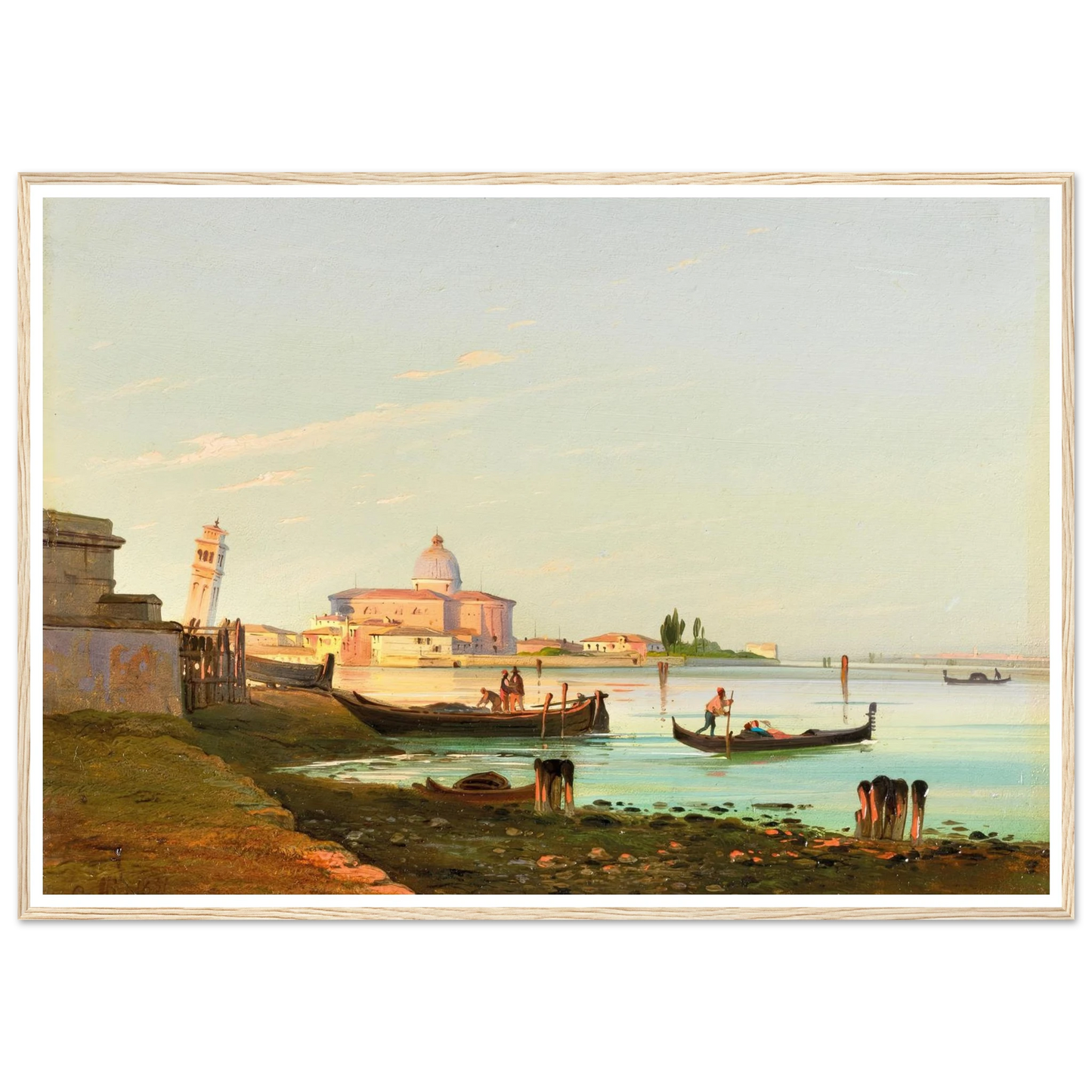 Venice, a View of San Pietro di Castello (1851) Art Print | Ippolito Caffi-Quipham Collections