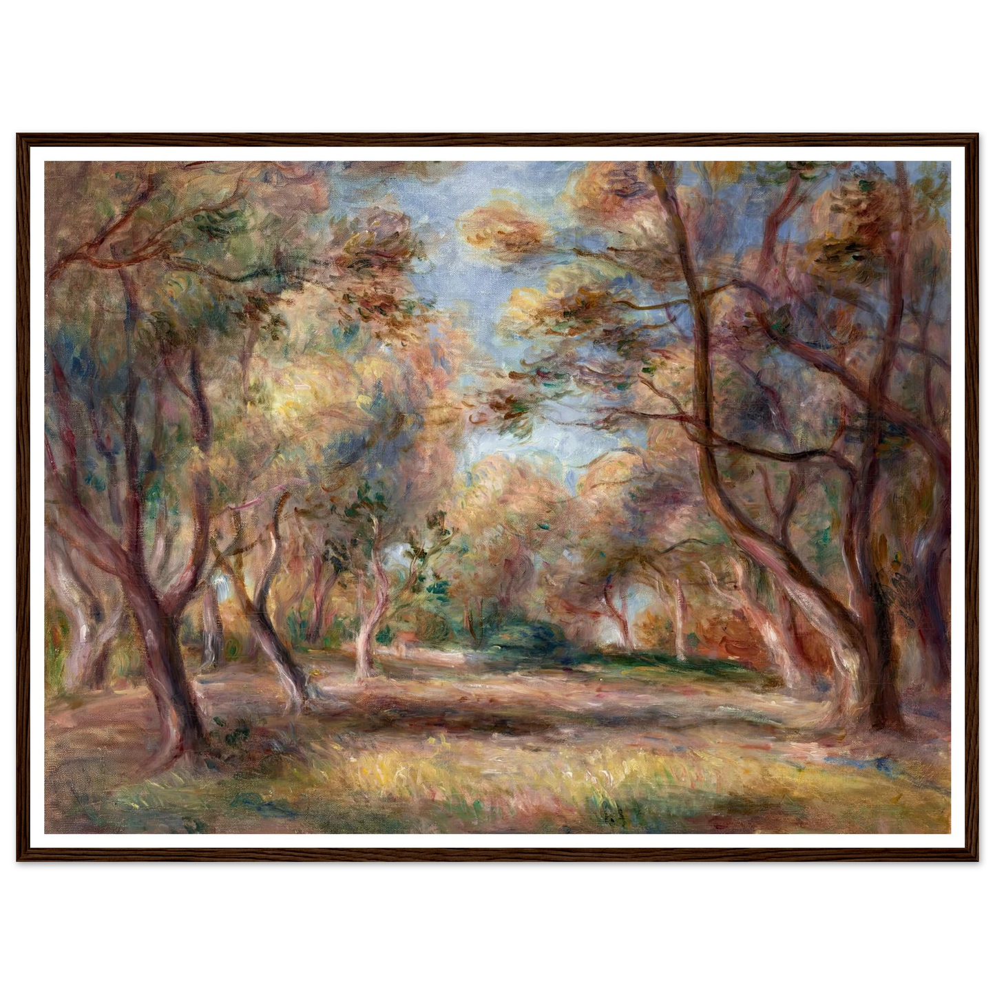 Les oliviers à Cagnes Art Print | Pierre Auguste Renoir-Quipham Collections