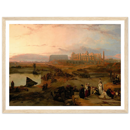 Ruins of the great temple at Karnak, sunset (1845) Art Print | David Roberts-Quipham Collections