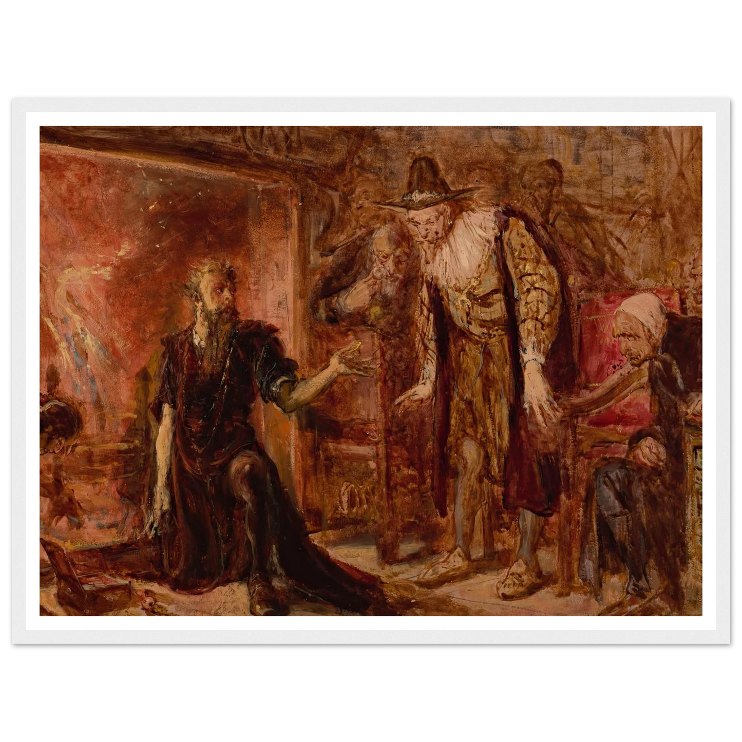 Alchemist Sendivogius and Sigismund III, sketch (1867) Art Print | Jan Matejko-Quipham Collections
