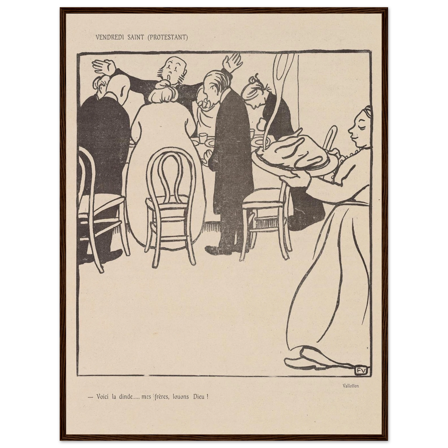 17 avril 1903 Art Print | Felix Vallotton - Framed Poster - 30x40 cm / 12x16″ - Black frame