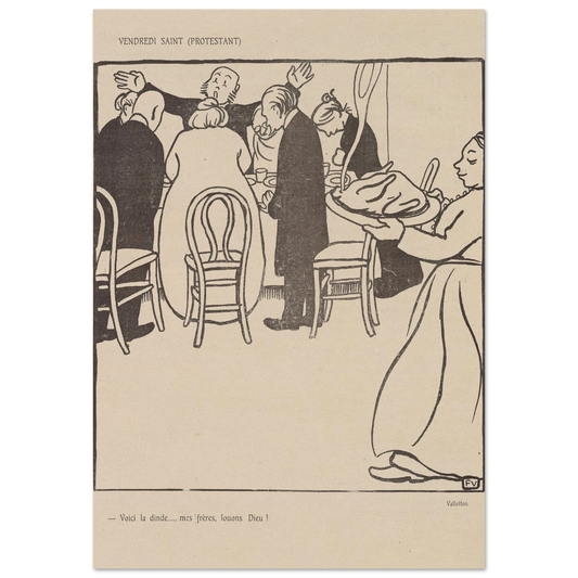 17 avril 1903 Art Print | Felix Vallotton - Framed Poster - 30x40 cm / 12x16″ - Black frame