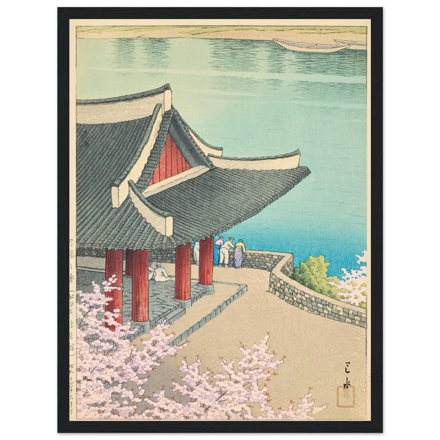 Heijo no haru, Botandai Fusekiro (Spring at Pubyong Pavilion, Modan Viewpoint, Pyongyang) (1939) Art Print | Kawase Hasui-Quipham Collections