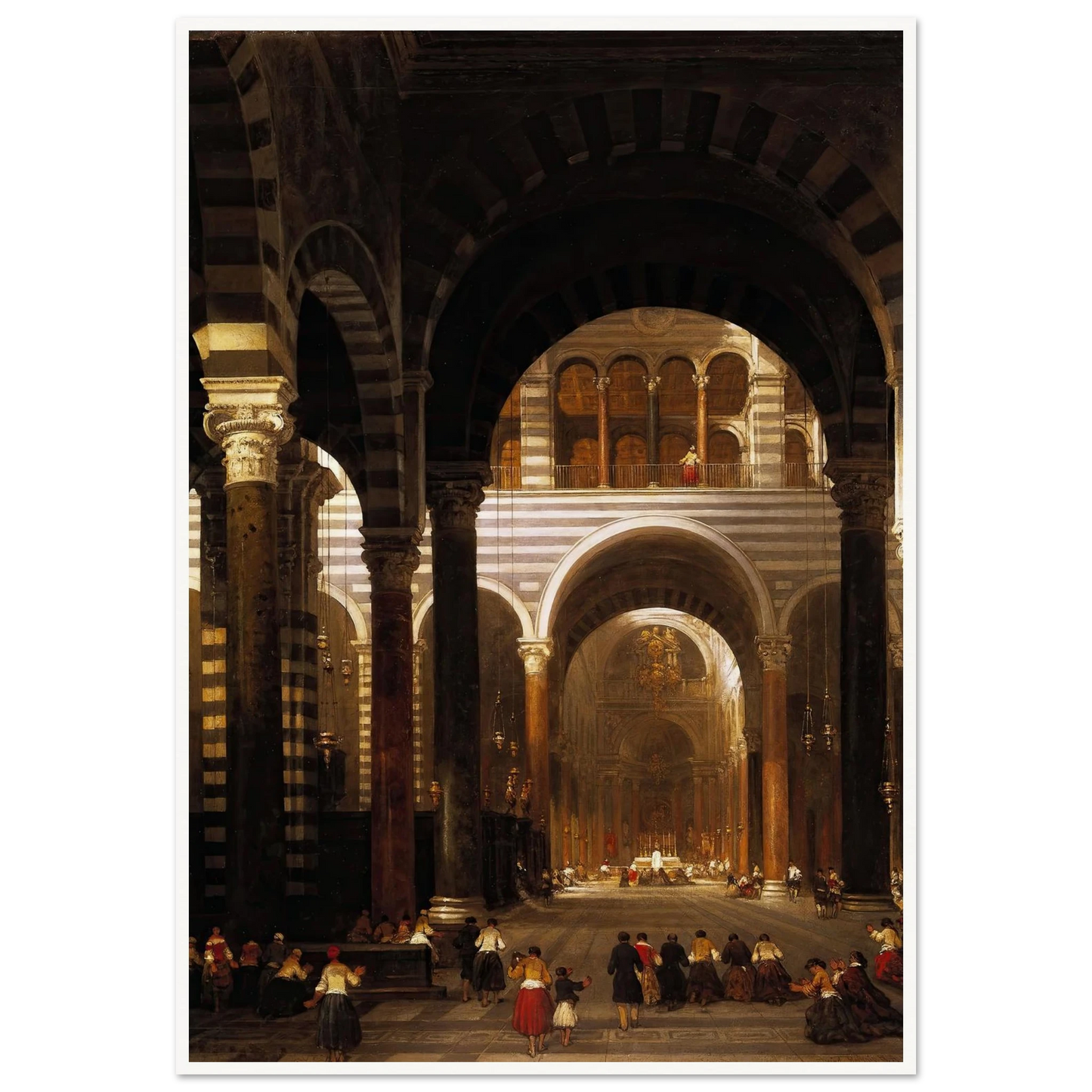 Interior of the Cathedral, Pisa. (1859) Art Print | David Roberts-Quipham Collections