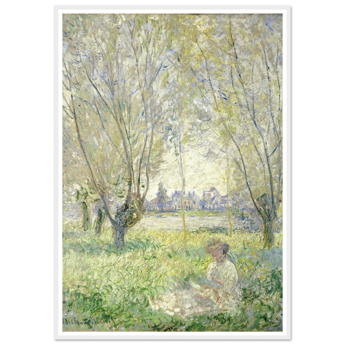 Woman Seated under the Willows (1880) Art Print | Claude Monet-Quipham Collections
