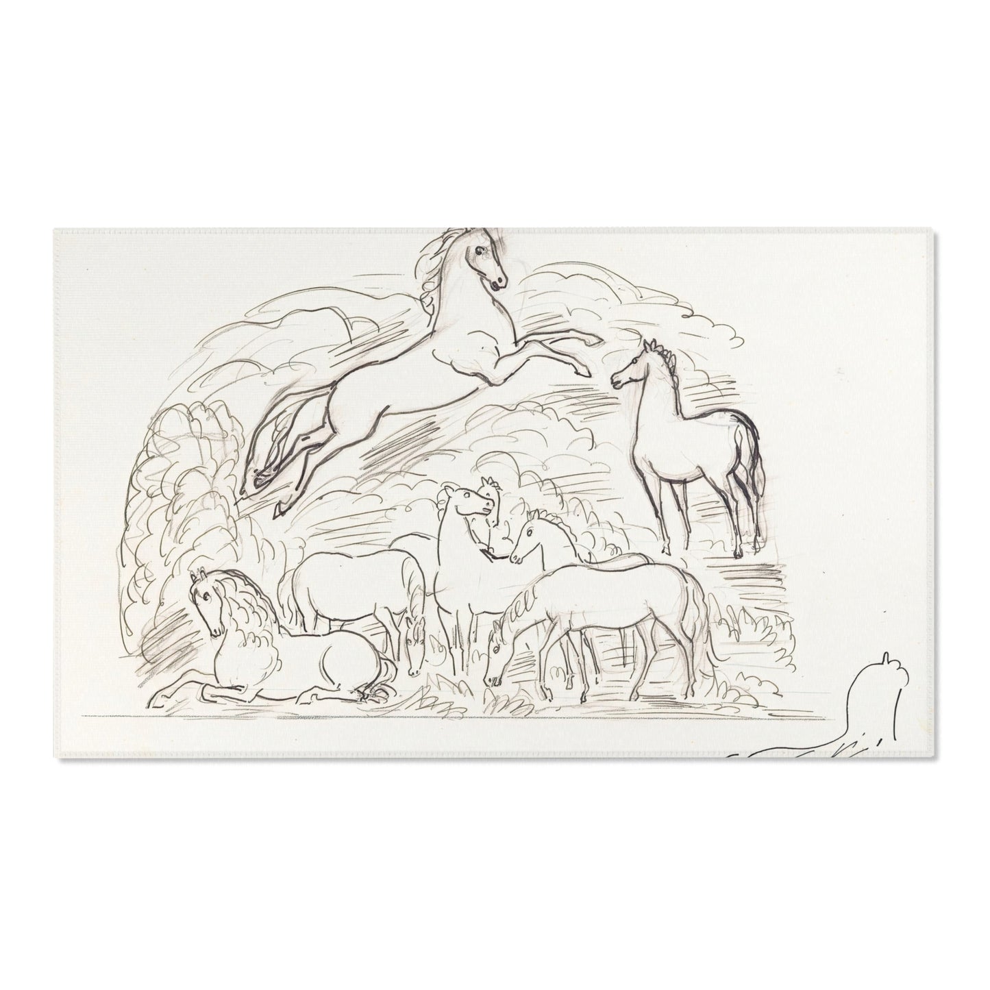 Schetsblad met paarden (1891) Rug | Leo Gestel-Quipham Collections