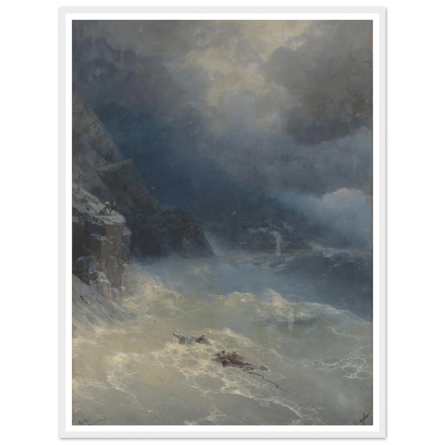The storm at Cape Aya (1899) Art Print | Ivan Konstantinovich Aivazovsky-Quipham Collections