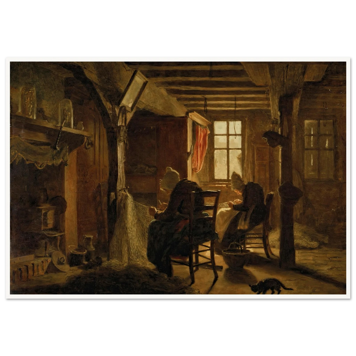 Mending the Nets Art Print | Jozef Israels-Quipham Collections