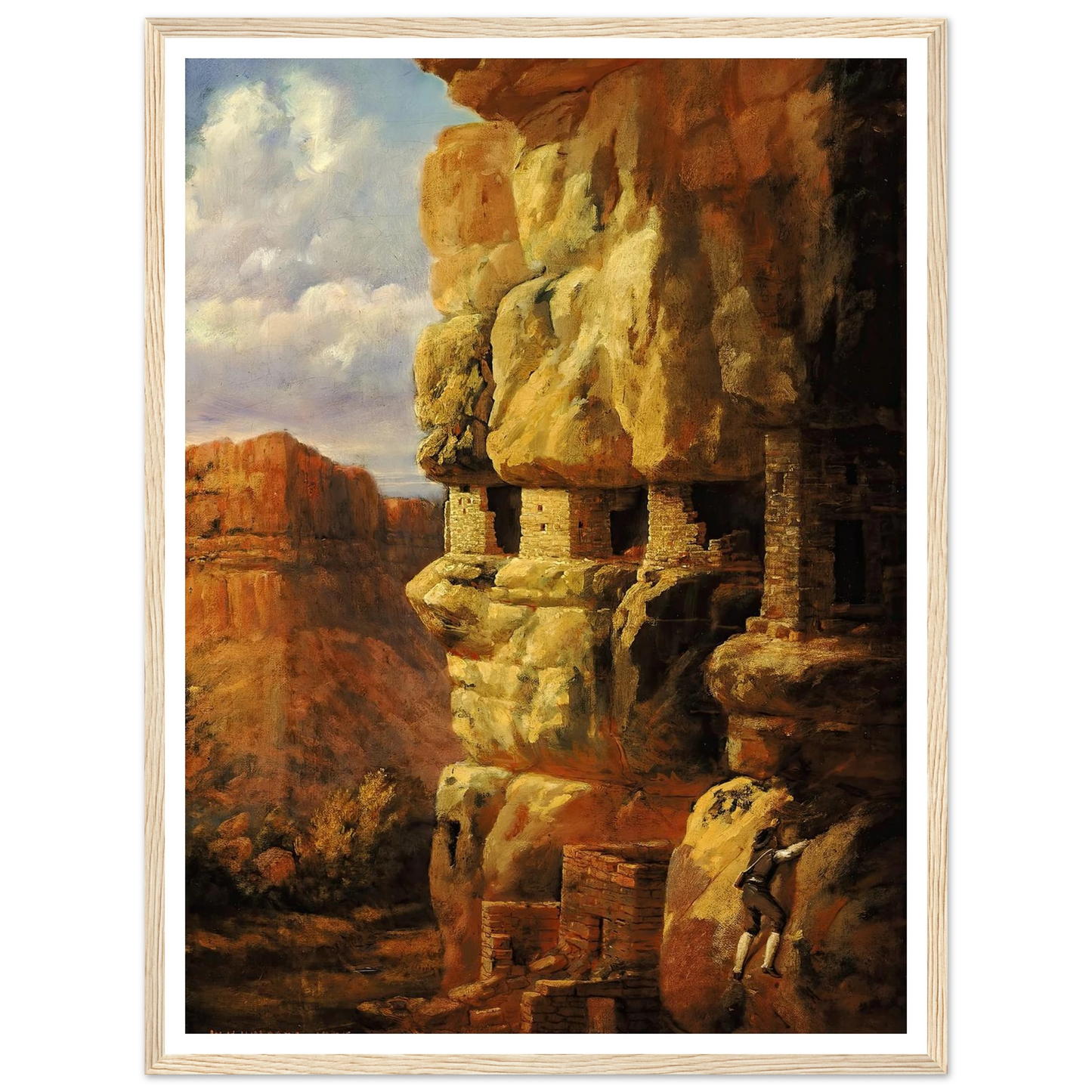 Cliff Houses On The Rio Mancos, Colorado (1875) Art Print | William Henry Holmes-Quipham Collections