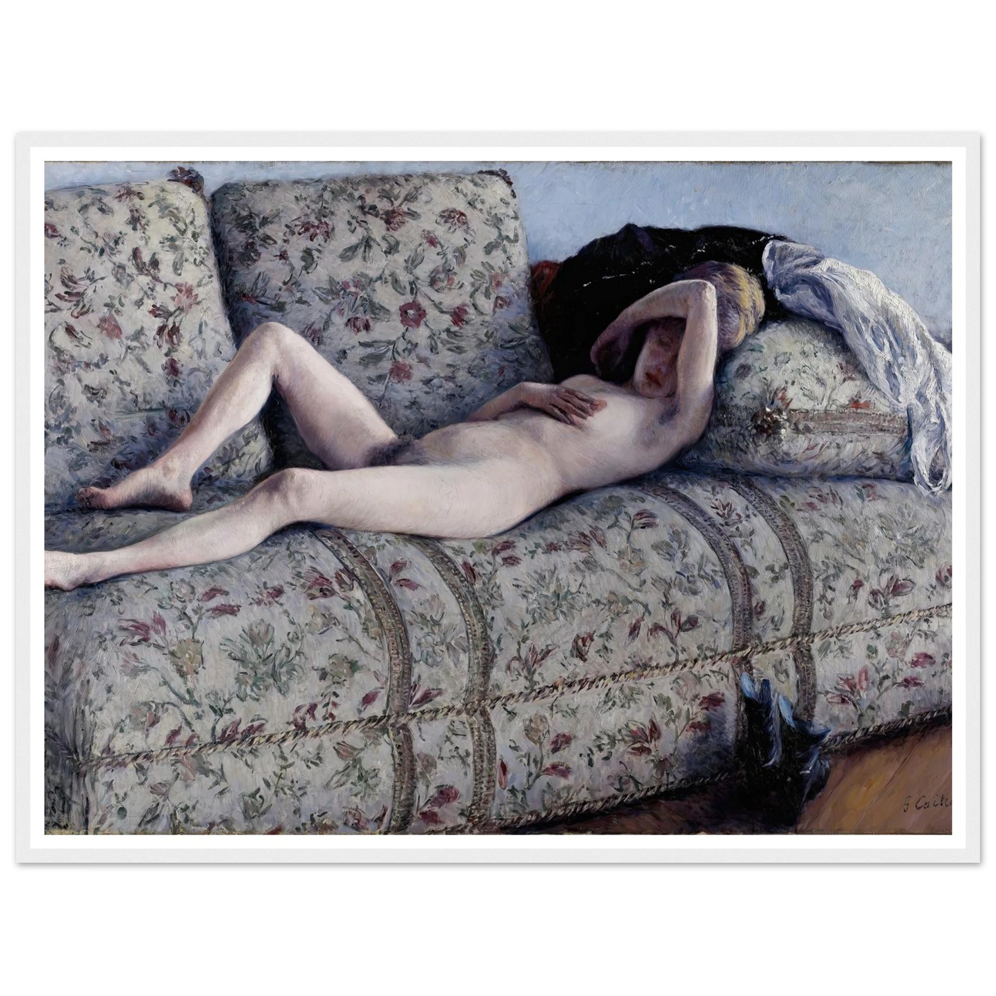 Nude on a Couch (c. 1880) Art Print | Gustave Caillebotte-Quipham Collections