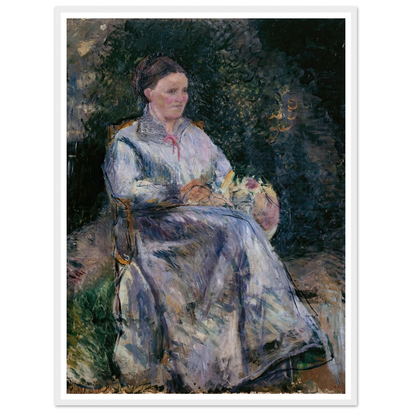 Julie Pissarro au jardin (1874) Art Print | Camille Pissarro-Quipham Collections