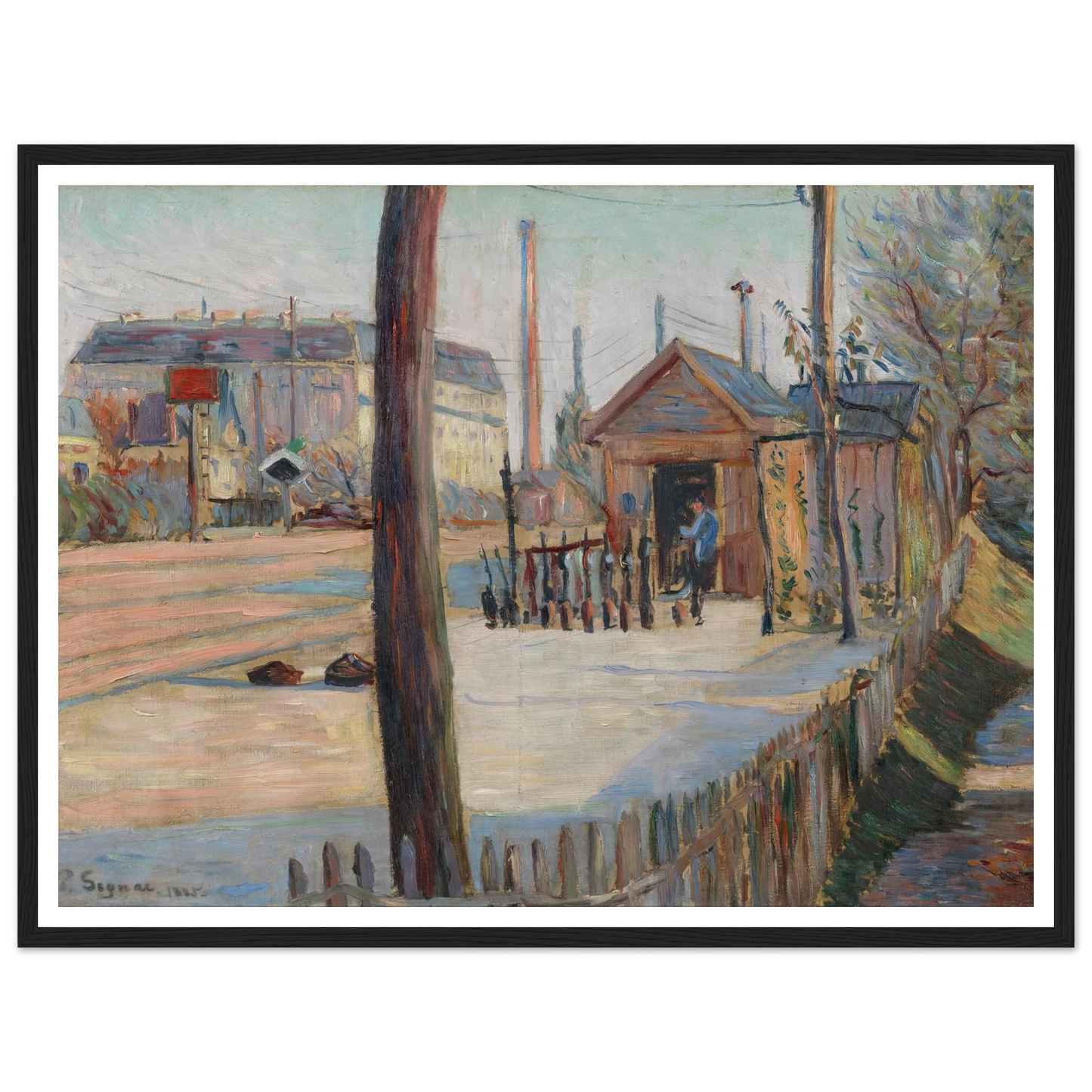 Railway junction near Bois-Colombes Art Print | Paul Signac-Quipham Collections