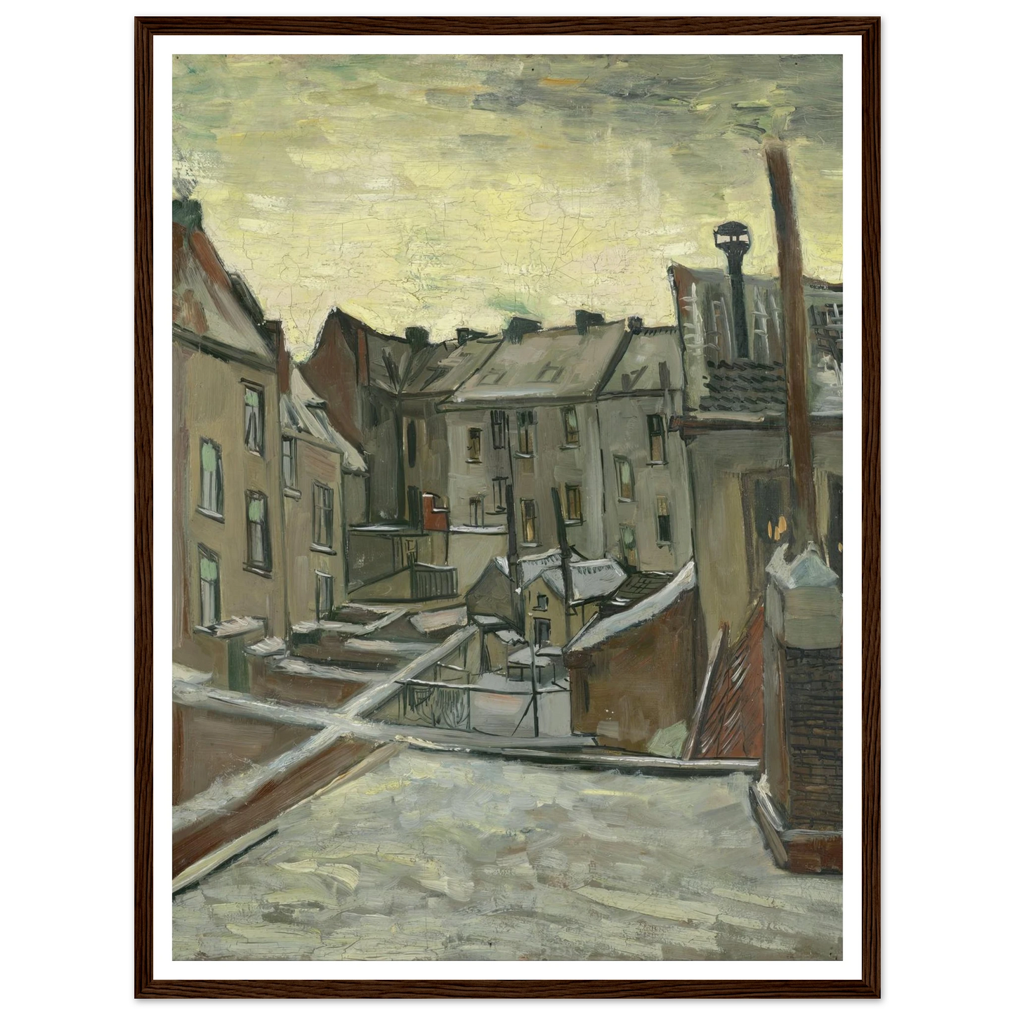 Houses seen from the back (1885 - 1886) Art Print | Vincent van Gogh-Quipham Collections