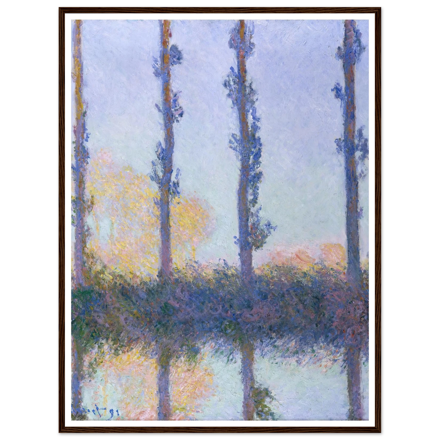 The Four Trees (1891) Art Print | Claude Monet-Quipham Collections