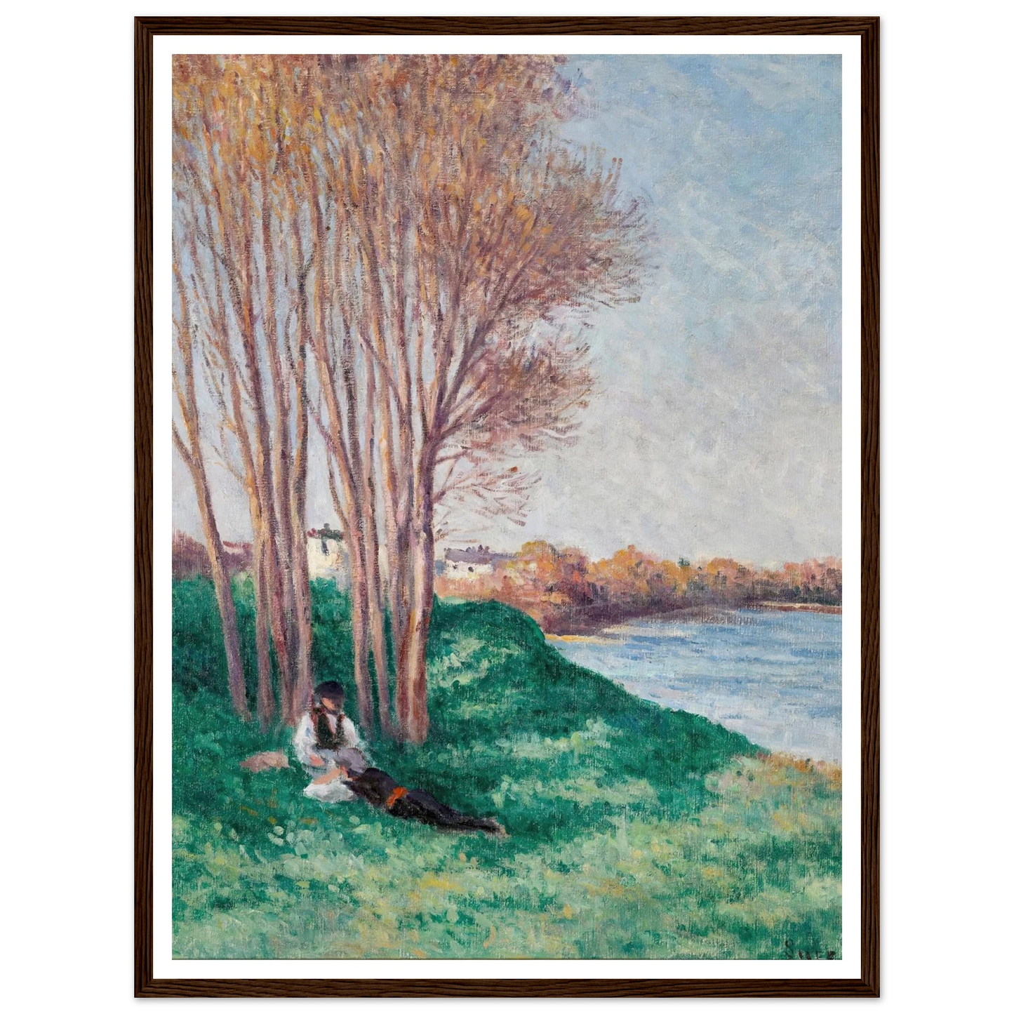 Le Repos sur les Bords de la Loire à Saint-Ay (circa 1910-12) Art Print | Maximilien Luce-Quipham Collections
