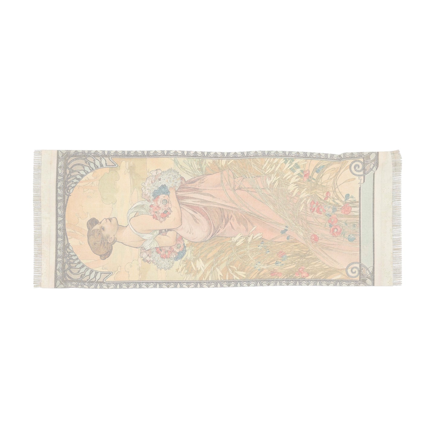 Summer | Alphonse Mucha Scarf – Art Nouveau Scarf-Quipham Collections