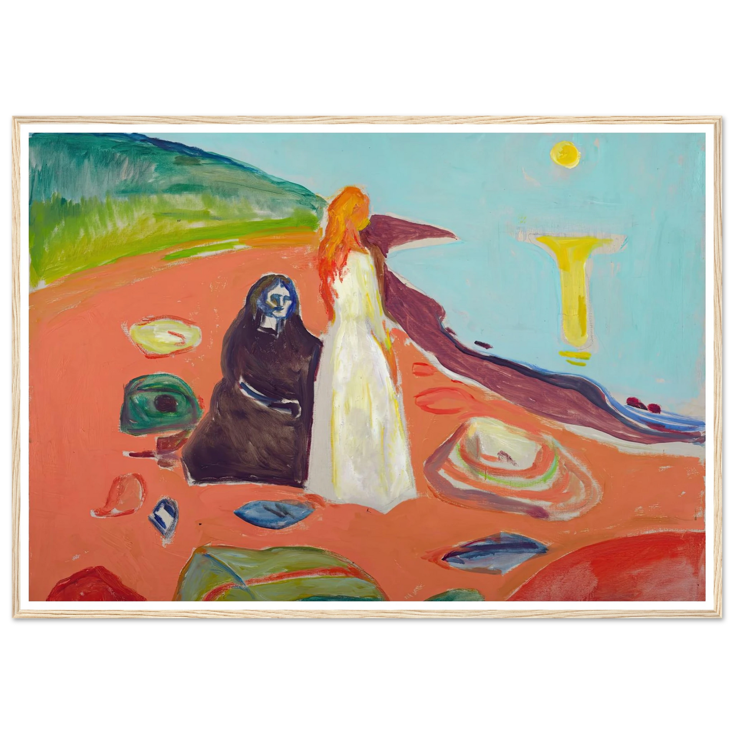 Two Women on the Shore II (1933–35) Art Print | Edvard Munch-Quipham Collections