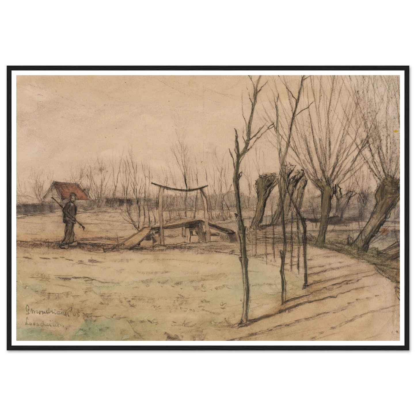 Landscape at Loosduinen (1905) Art Print | Piet Mondrian-Quipham Collections