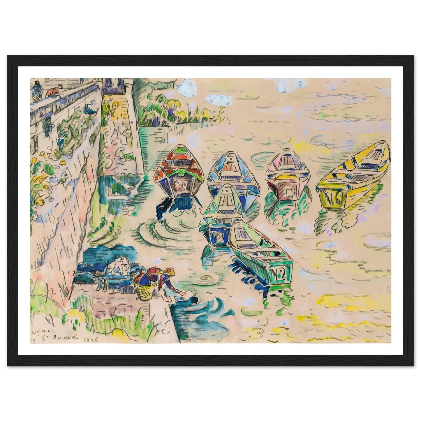 Bourg Saint-Andéo (1926) Art Print | Paul Signac-Quipham Collections