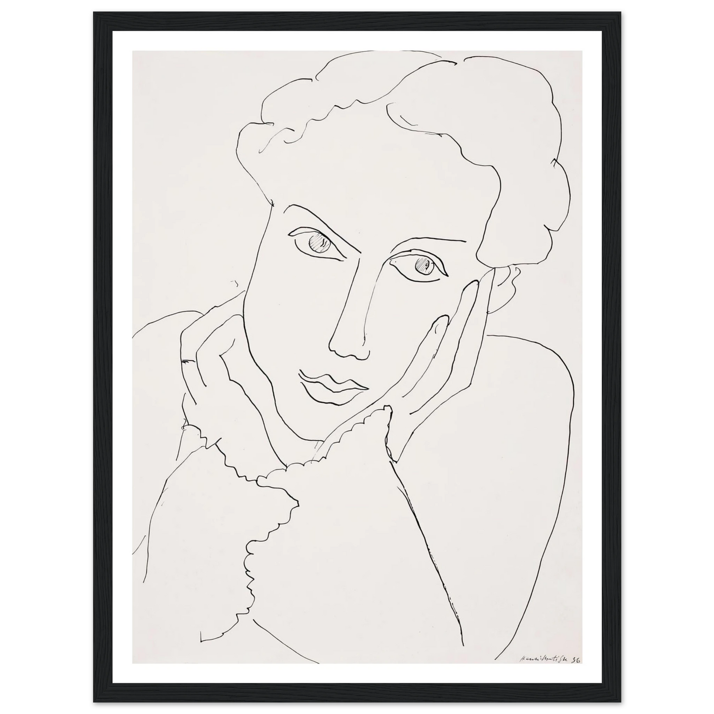 Femme pensive (1936) Art Print | Henri Matisse-Quipham Collections